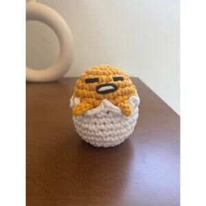 *Pre-made Plushie* The Woobles Sanrio Gudetama™ In the Shell & Tiny Eggshell Hat